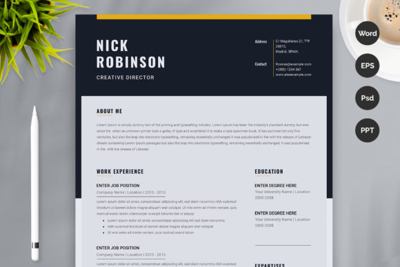 Download Resume Template / CV - Premium Resources